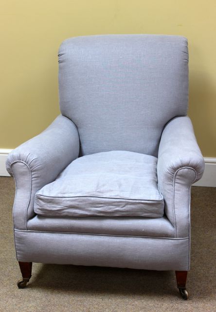 Late 19thc. Walnut Easy Armchair
