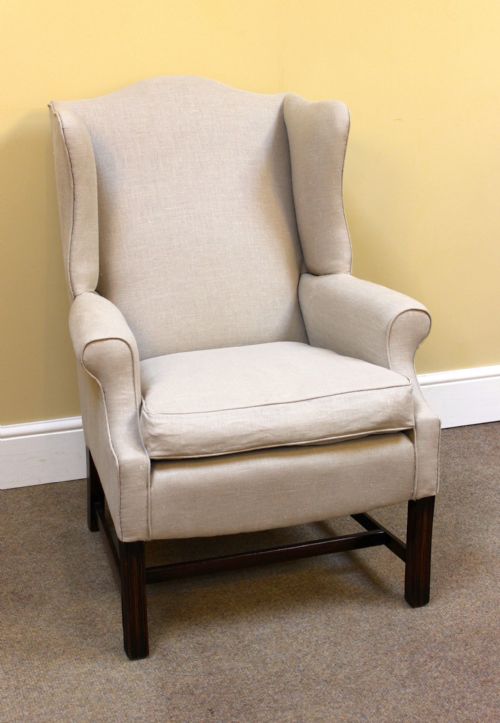 Early 20thc. Mahogany Wing Armchair