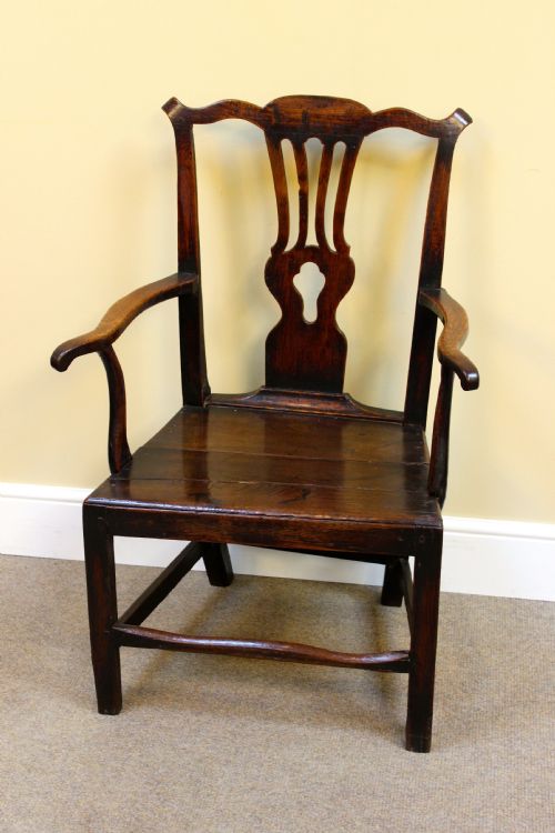 18thc. Oak Country Armchair