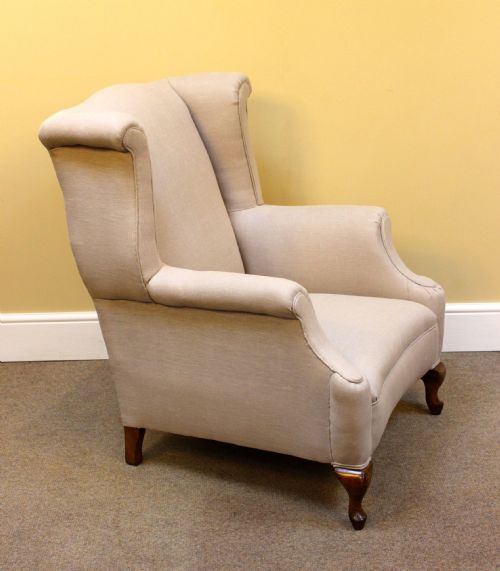 19THC WALNUT WING ARMCHAIR - ADDITIONAL PHOTO 3