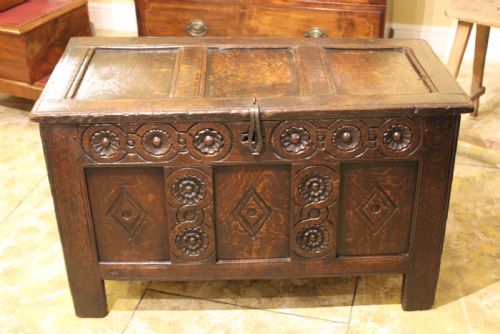 Early 18thc. Oak Coffer