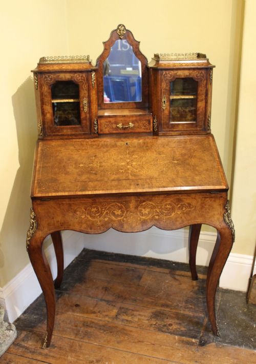 19THC WALNUT BONHEUR DU JOUR - ADDITIONAL PHOTO 1