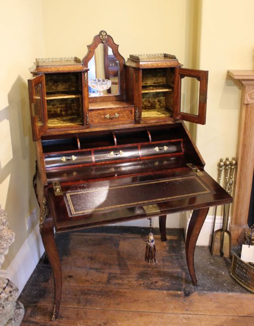 19THC WALNUT BONHEUR DU JOUR - ADDITIONAL PHOTO 2