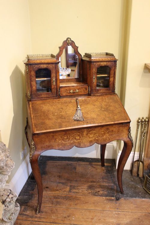 19THC WALNUT BONHEUR DU JOUR - ADDITIONAL PHOTO 3