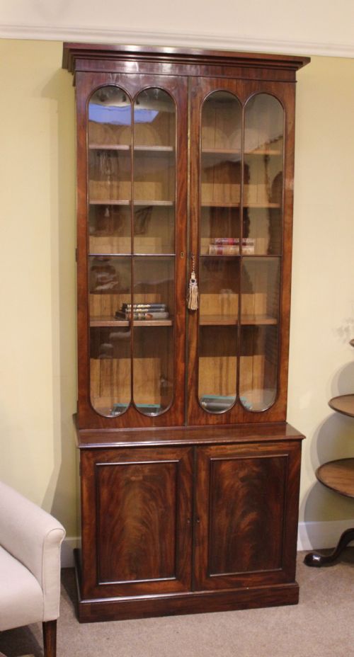 Early 19thc. Mahogany Glazed Bookcase