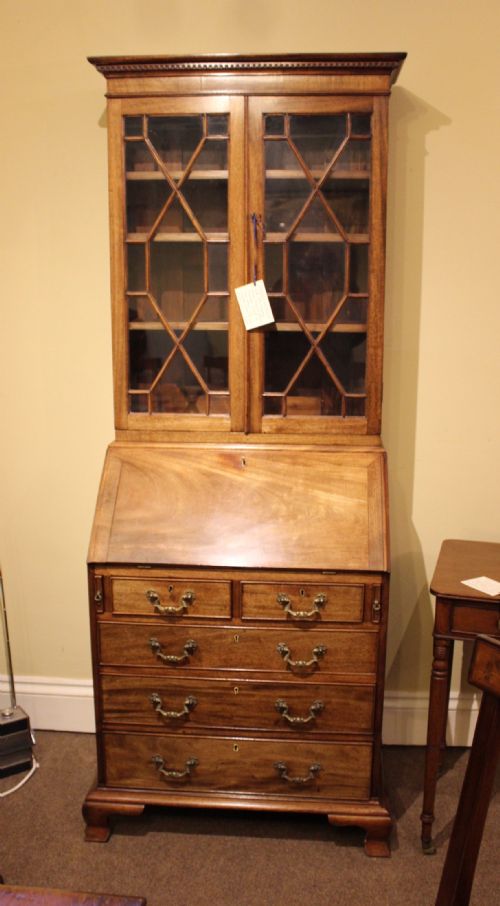 Late 19thc. Mahogany Bureau Bookcase