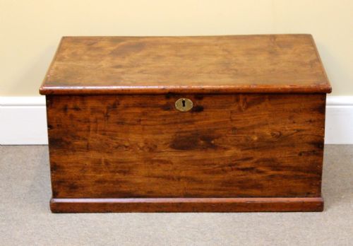 19thc. Elm Blanket Box