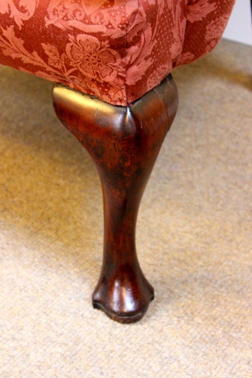 19THC WALNUT WING ARMCHAIR - ADDITIONAL PHOTO 2