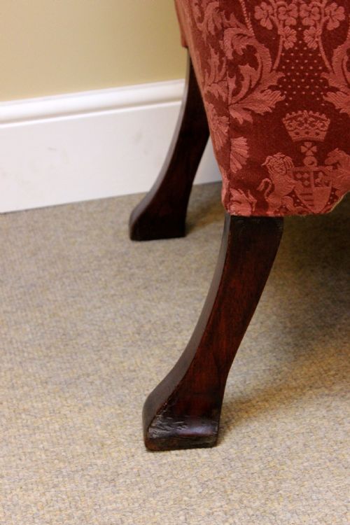 19THC WALNUT WING ARMCHAIR - ADDITIONAL PHOTO 4