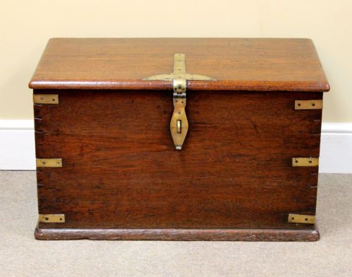18thc. Teak Brass Bound Box