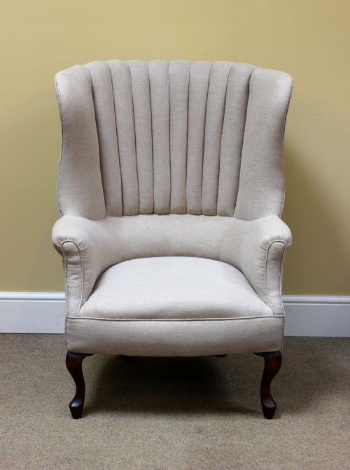 LATE 19THC WALNUT UPHOLSTERED ARMCHAIR - ADDITIONAL PHOTO 2