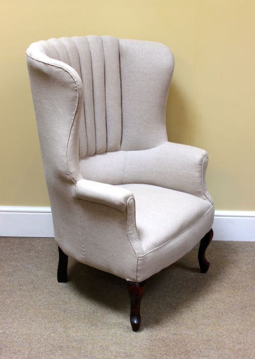 LATE 19THC WALNUT UPHOLSTERED ARMCHAIR - ADDITIONAL PHOTO 4