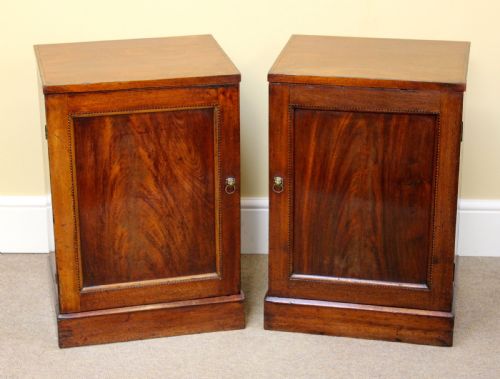 A Pair of Early 19thc. Mahogany Bedside Cabinets