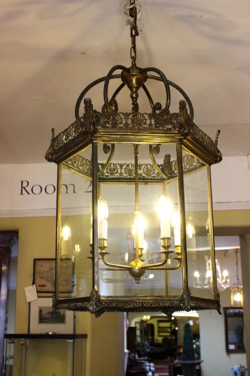 A Large Late Georgian Brass Lantern