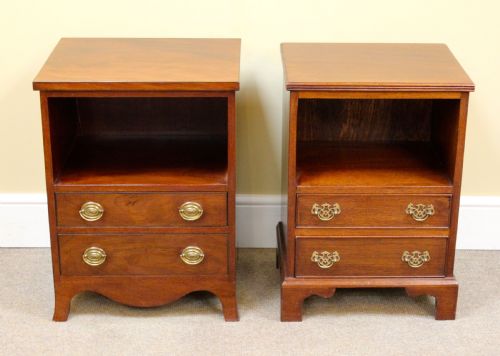 Matched Pair of Early 20thc. Bedside Tables