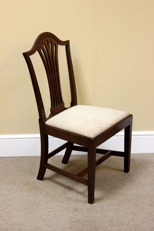 Set of Six 19thc. Mahogany Camel Back Dining Chairs