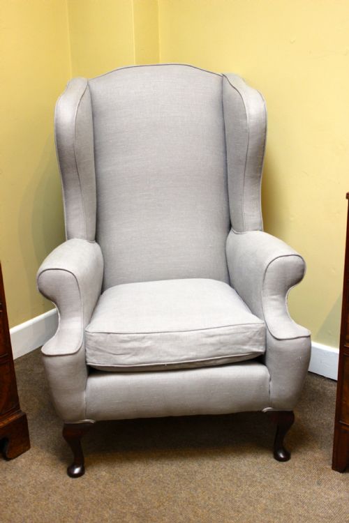 LATE 19THC LARGE WING ARMCHAIR - ADDITIONAL PHOTO 3