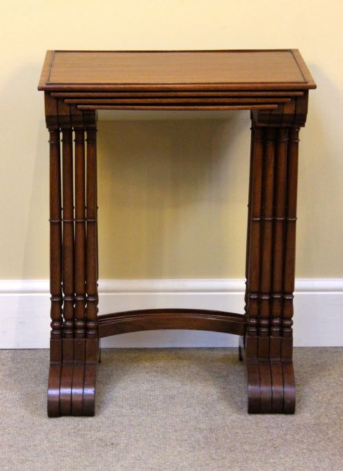 19thc. Quartetto of Mahogany Nesting Tables