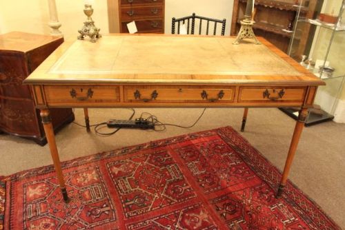 20thc. Kingwood & Brass Writing Desk