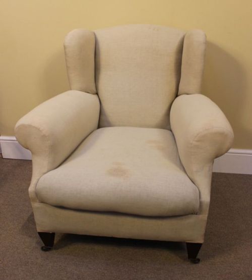 Late 19thc. Walnut Wing Armchair