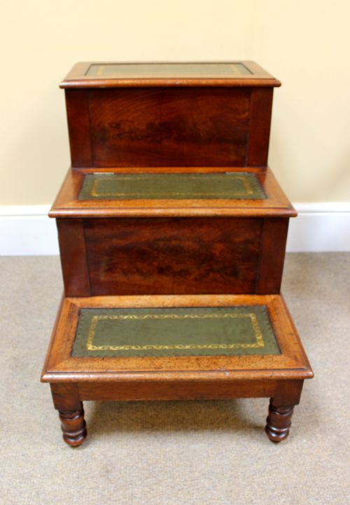 A Set of 19thc. Box Library Steps