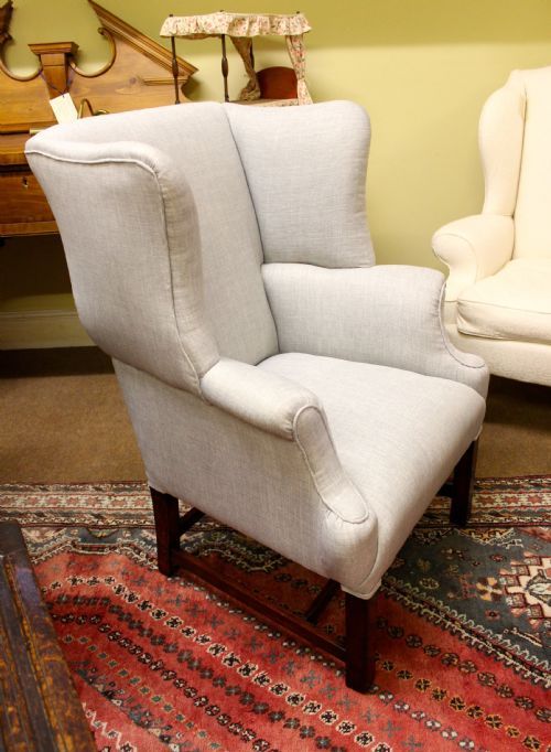 fig 1. 19thc. Mahogany Wingback Armchair