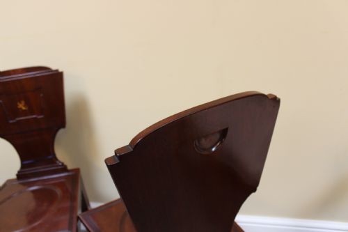 PAIR OF REGENCY MAHOGANY HALL CHAIRS - ADDITIONAL PHOTO 5