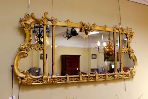 19THC GILTWOOD OVER MANTLE MIRROR - ADDITIONAL PHOTO 1
