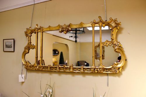 19THC GILTWOOD OVER MANTLE MIRROR - ADDITIONAL PHOTO 2