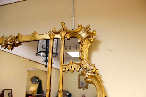 19THC GILTWOOD OVER MANTLE MIRROR - ADDITIONAL PHOTO 4