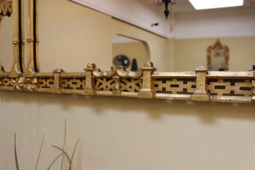 19THC GILTWOOD OVER MANTLE MIRROR - ADDITIONAL PHOTO 5