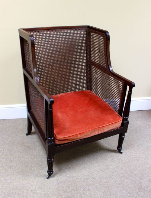 fig 1. Regency Mahogany Bergere Chair