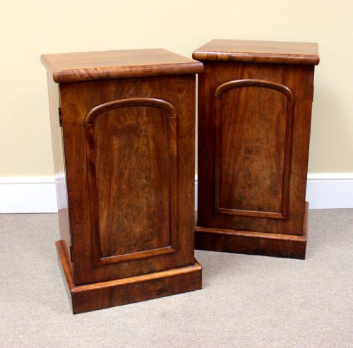 fig 1. Pair of 19thc Mahogany Bedside Cabinets/Pot Cupboards