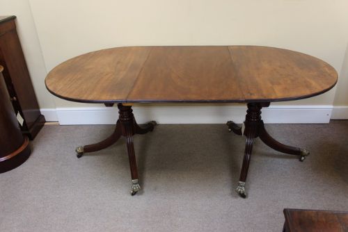 19thc Mahogany Pedestal Dining Table