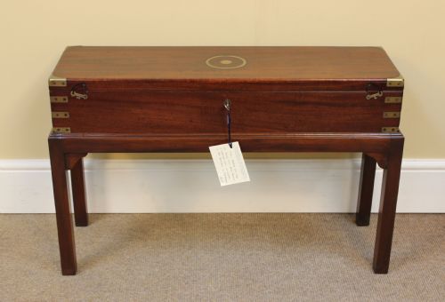 19thc Former Gun Case on Stand