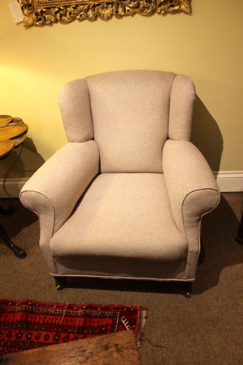LATE 19TH WALNUT WING ARMCHAIR - ADDITIONAL PHOTO 1