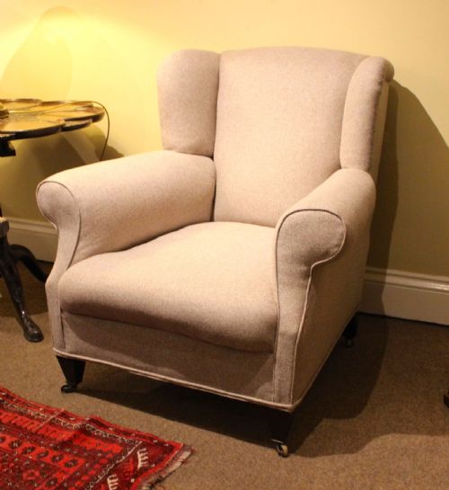 LATE 19TH WALNUT WING ARMCHAIR - ADDITIONAL PHOTO 2