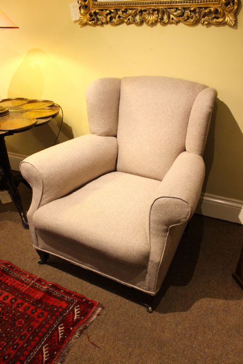 LATE 19TH WALNUT WING ARMCHAIR - ADDITIONAL PHOTO 3