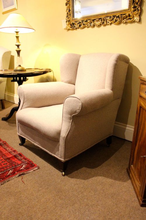 LATE 19TH WALNUT WING ARMCHAIR - ADDITIONAL PHOTO 4