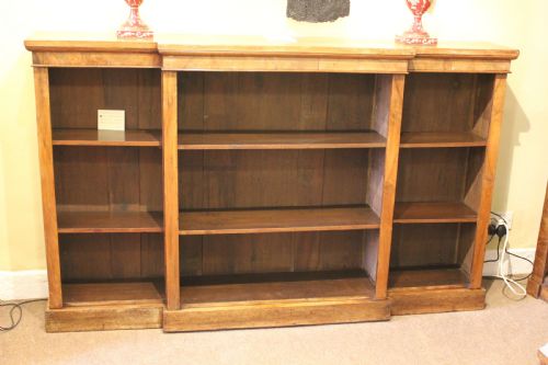 fig 1. 19thc Walnut Break Front Bookcase