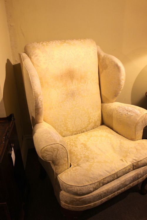 19THC WALNUT WING ARMCHAIR - ADDITIONAL PHOTO 1