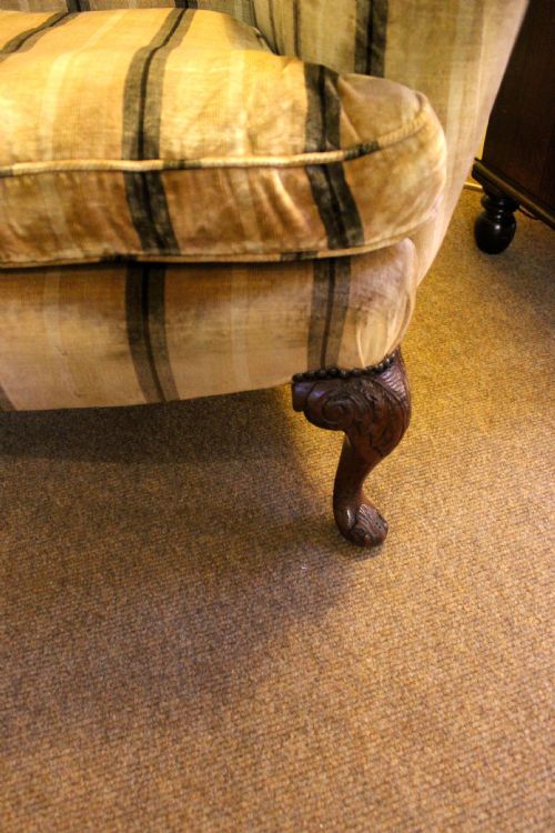 PAIR OF LATE 19THC WALNUT WING ARMCHAIRS - ADDITIONAL PHOTO 1
