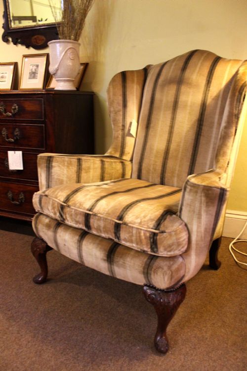PAIR OF LATE 19THC WALNUT WING ARMCHAIRS - ADDITIONAL PHOTO 2