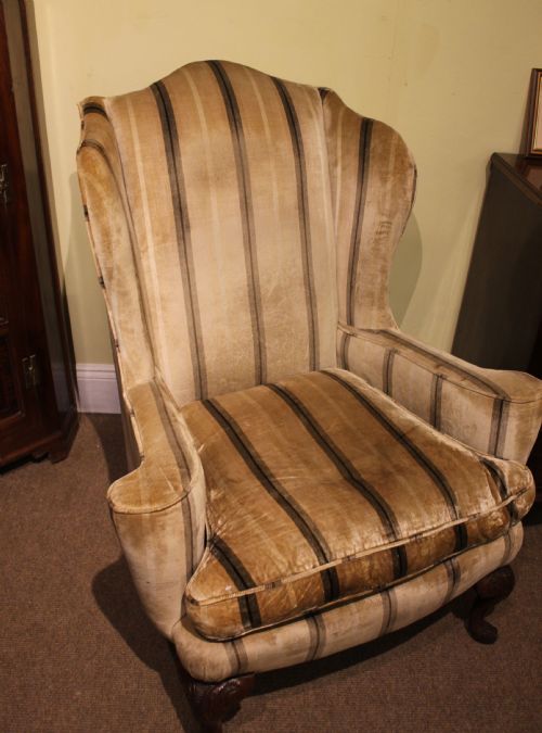 PAIR OF LATE 19THC WALNUT WING ARMCHAIRS - ADDITIONAL PHOTO 4