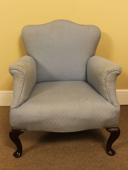 SMALL 19THC MAHOGANY ARMCHAIR - ADDITIONAL PHOTO 1