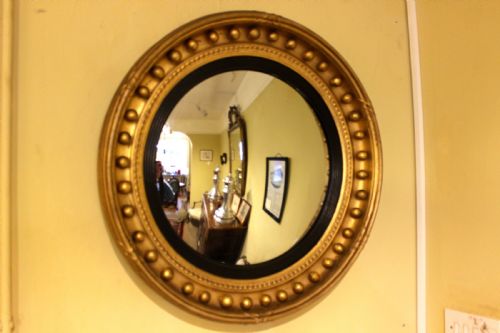 19THC GILT CONVEX MIRROR - ADDITIONAL PHOTO 1