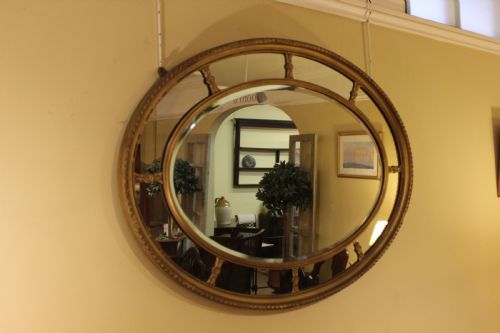19THC OVAL GILDED MIRROR - ADDITIONAL PHOTO 1