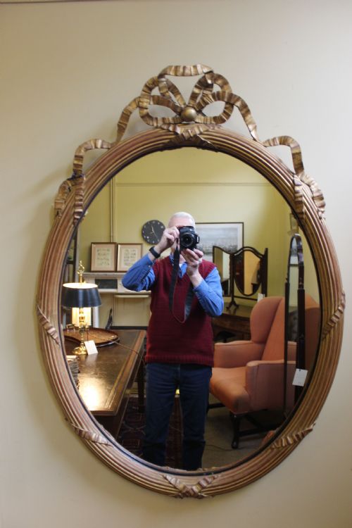 19THC OVAL GILT MIRROR - ADDITIONAL PHOTO 1