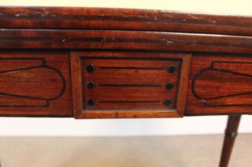 EARLY 19THC MAHOGANY CARD TABLE - ADDITIONAL PHOTO 6