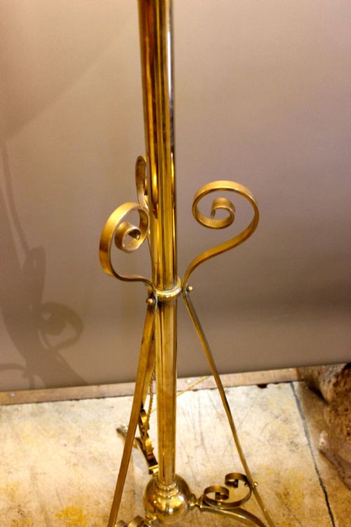 19THC BRASS STANDARD LAMP - ADDITIONAL PHOTO 2